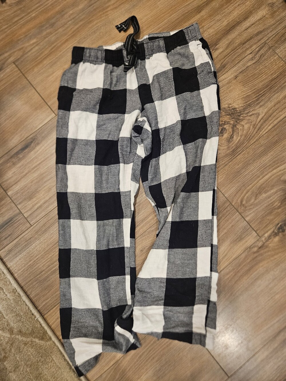 Womens Old Navy Black & White Buffalo Check Pajama Pants